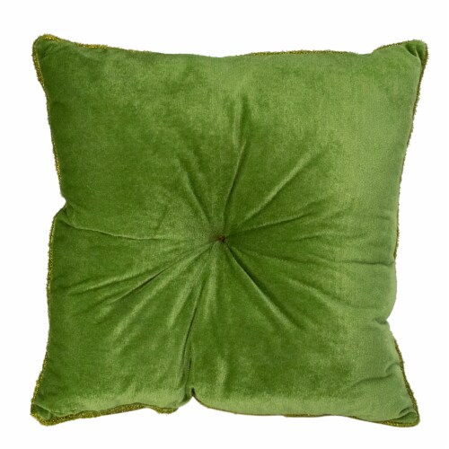 Northlight Woodland Trees Christmas Throw Pillow - 15 - Green and White Perspective: bottom
