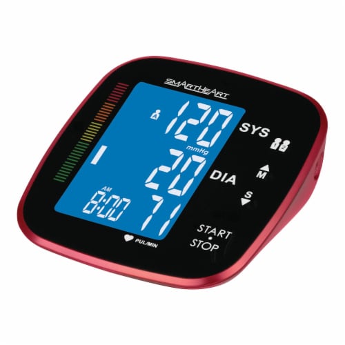 Smartheart Adult Cuff Arm Home Automatic Digital Blood Pressure Monitor 1-Tube Blue 1 Each Perspective: bottom