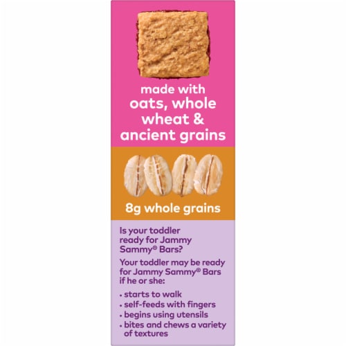 Plum Organics® Jammy Sammy® Peanut Butter & Strawberry Snack Size Sandwich Bars Perspective: bottom
