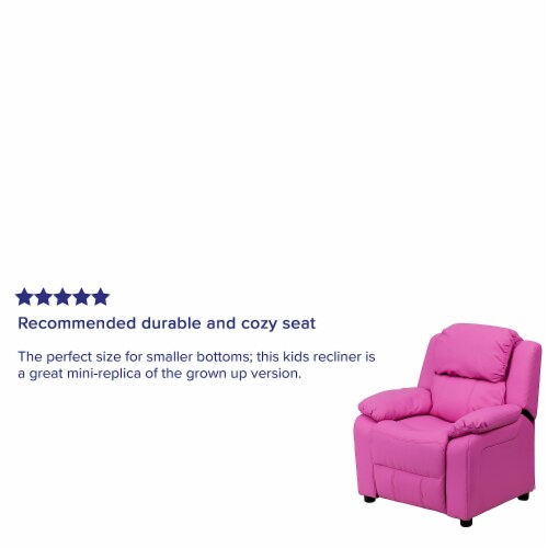 Flash Furniture Deluxe Contemporary Heavily Padded Vinyl Kids Recliner W/Storage Arms Perspective: bottom