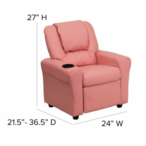 Pink online leather recliner