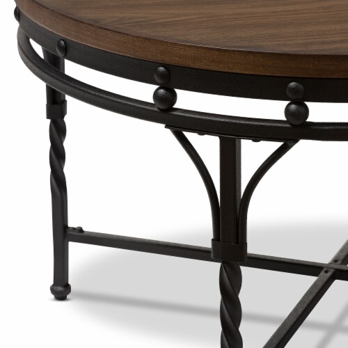 Baxton Studio Austin Vintage Industrial Antique Bronze Round Coffee Cocktail Occasional Table Baxton Studio Austin Vintage Industrial Antique Bronze Round Coffee Cocktail Occasional Table