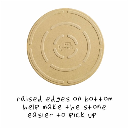 Honey-Can-Do KCH-08411 Round Clay Pizza Stone (16 Inches) Perspective: bottom