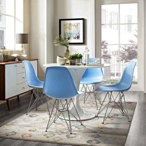 Paris Dining Side Chair - Blue Perspective: bottom