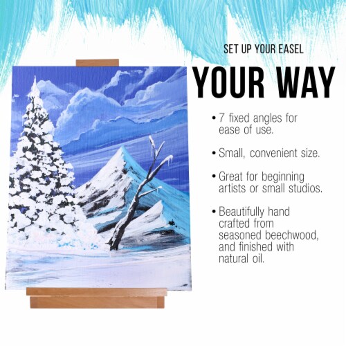 Venice Heavy Duty Tabletop Wooden H-Frame Studio Easel, Adjustable Painting & Display Easel Perspective: bottom