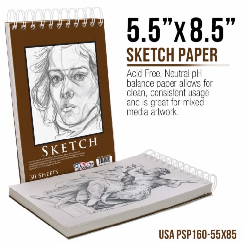 20 Piece Drawing, Sketch and Painting - Paper and Brush Accessory Pack Perspective: bottom