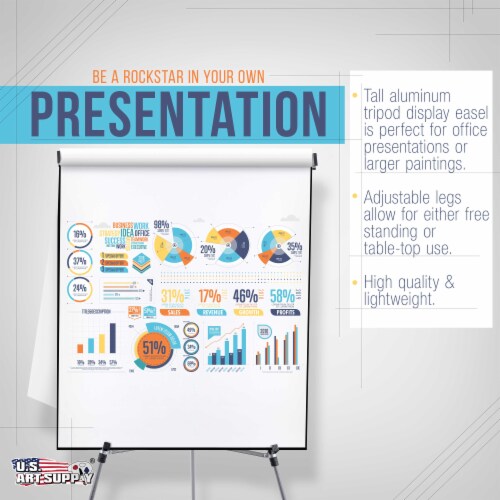 66  Classroom Aluminum Flipchart Display Easel and Presentation Stand (Pack of 4) Perspective: bottom