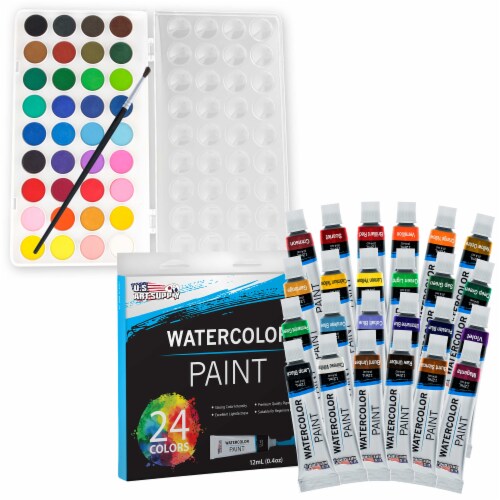 70-Piece Watercolor Paint Set with Aluminum Easel, Wood Easel, Watercolor  Paint, Paper Pads, 70 Piece Watercolor Set - Foods Co.