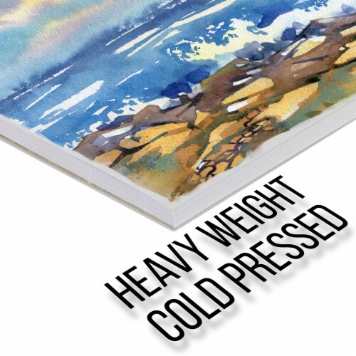 9  x 12  Extra Heavy-Weight Watercolor Paper Pad, 24 Sheets, 90 Pound (190gsm) - 2 Pads Perspective: bottom