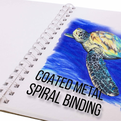 5.5  x 8.5  Heavy-Weight Paper Spiral Bound Sketch Pad, 30 Sheets, 90 Pound (160gsm) - 2 Pads Perspective: bottom