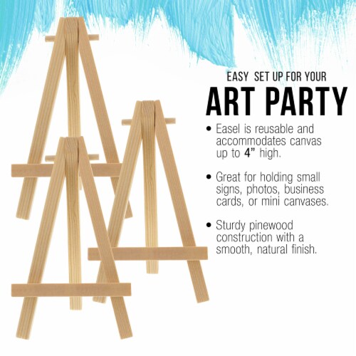 5 Mini Wood Display Easel (12 Pack), A-Frame Artist Tripod Easel