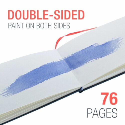 8.5  x 8.5  Linen-Bound Watercolor Sketchbook, 76 Sheets, 110 lb - Cold-Pressed - 2 Pack Perspective: bottom