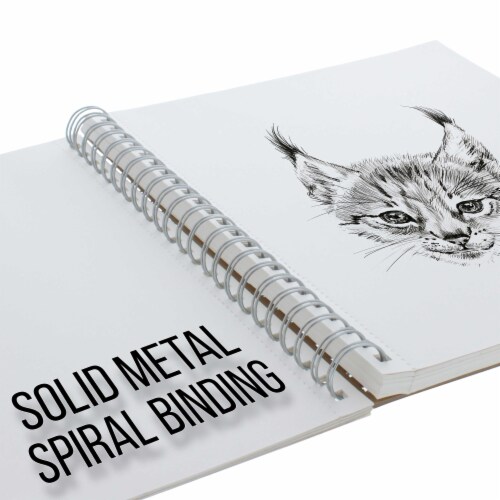 8  x 10  Side Spiral Bound Sketch Paper Drawing Pad, 100 Sheets, 60lb - 2 Pads Perspective: bottom
