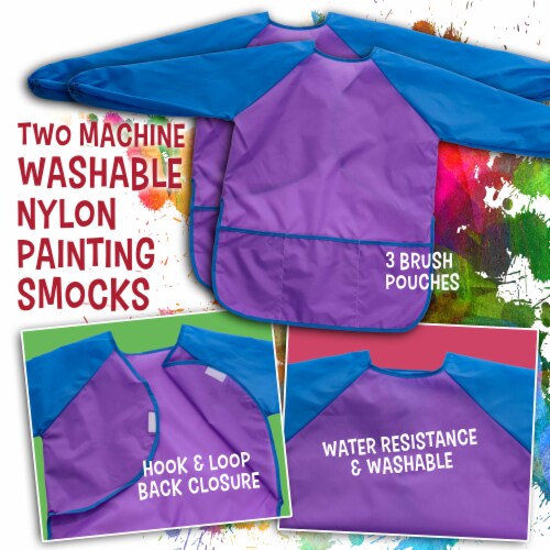 40-Piece Children's Art Painting Supplies and Accessories Kit - Brushes, Cups, Palettes Perspective: bottom