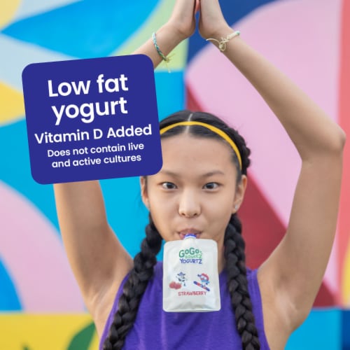 GoGo SqueeZ yogurtZ Blueberry and Berry Portable Fruit and Yogurt Snack Pouches Perspective: bottom