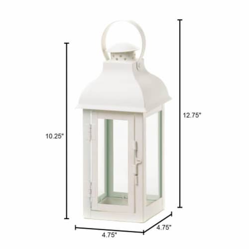 Home Locomotion Gable Medium White Lantern Perspective: bottom
