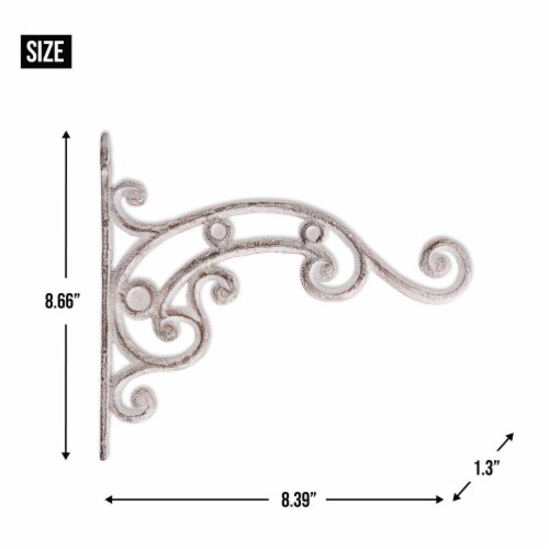 Ornate Cast Iron Planter Bracket Perspective: bottom