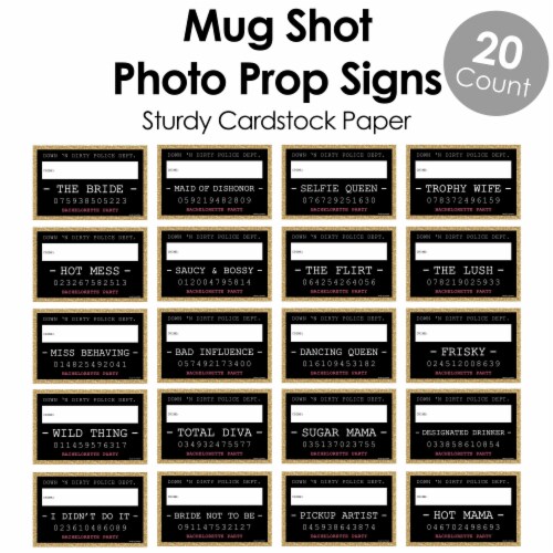 Big Dot of Happiness Girls Night Out Party Mug Shots - Photo Booth Props Mugshot Signs 20 Ct Perspective: bottom