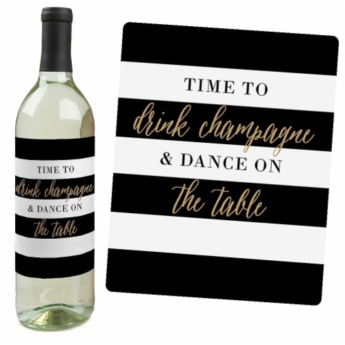 Big Dot of Happiness Girls Night Out Bachelorette Party Gift Wine Bottle Label Stickers 4 Ct Perspective: bottom
