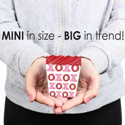 Big Dot of Happiness Conversation Hearts Mini Favor Valentine's Day Treat Candy Boxes 12 Ct Perspective: bottom