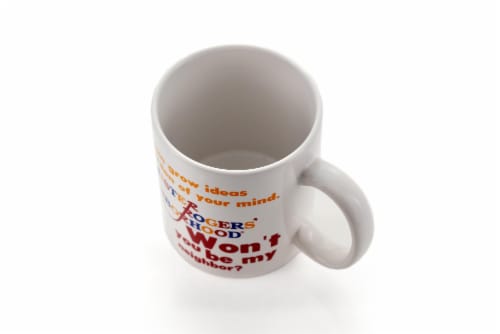 Mister Rogers Sweater Changing Mug | Sweater Changes With Heat | Holds 16 Ounces Perspective: bottom