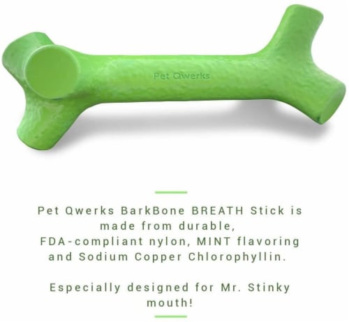 Pet Qwerks BBS4 BarkBone Breath Stick For Aggressive Chewers