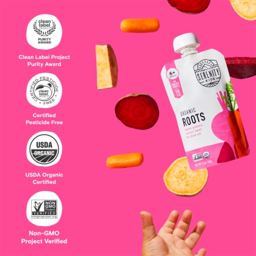 Serenity Kids Organic Roots with Organic Olive Oil Baby Food Pouch Perspective: bottom