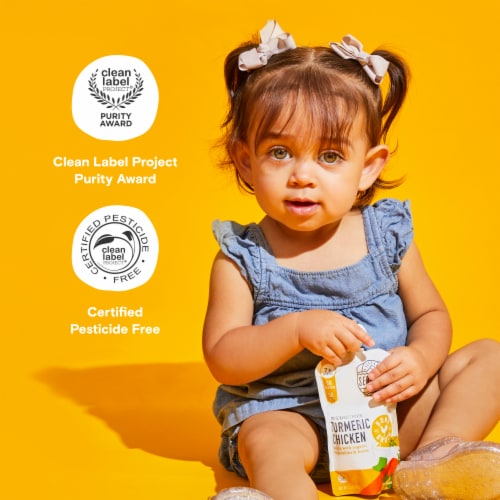 Serenity Kids Turmeric Chicken with Organic Vegetables, Herbs & Bone Broth Baby Food Pouch Perspective: bottom