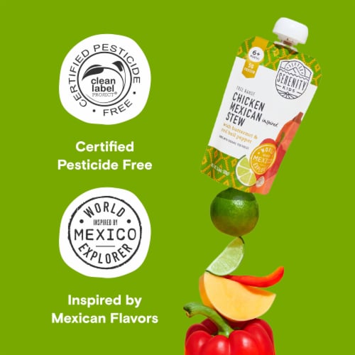 Serenity Kids Chicken Mexican Stew with Organic Vegetables Pouch, 3.5oz Perspective: bottom