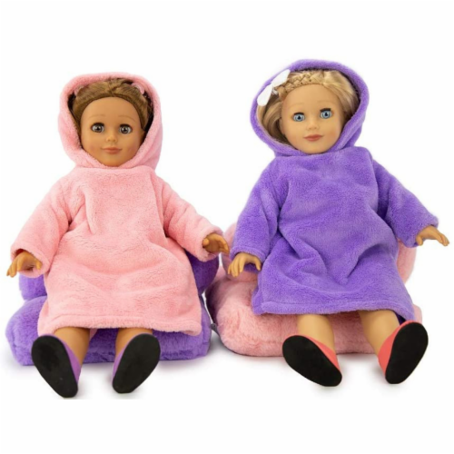 Playtime by Eimmie Puffy Plush Sleepover 18 Inch Doll Outfit with 2 Plush Chairs Perspective: bottom