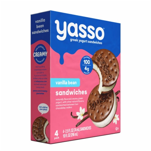 Yasso Vanilla Bean Frozen Greek Yogurt Sandwiches Perspective: bottom