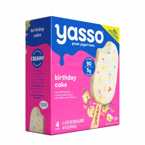 Yasso Frozen Greek Yogurt Birthday Cake Bars Perspective: bottom