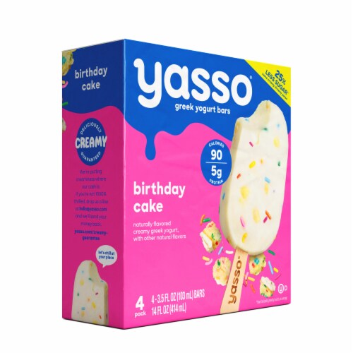 Yasso Frozen Greek Yogurt Birthday Cake Bars 4 ct Harris Teeter