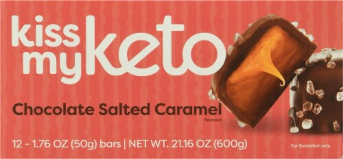 Kiss My Keto Chocolate Salted Caramel Keto Bars Perspective: bottom