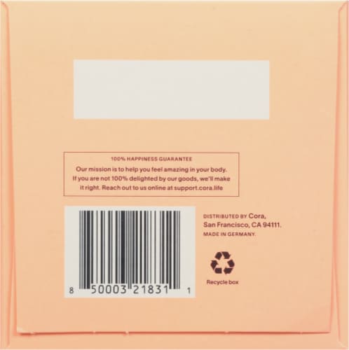 Cora® Organic Cotton Super Plus Tampons Perspective: bottom