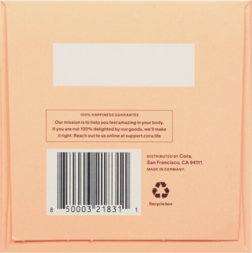 Cora® Organic Cotton Super Plus Tampons Perspective: bottom