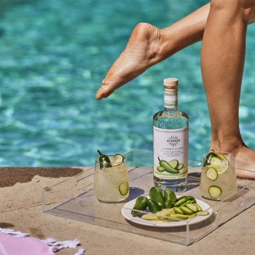 21 SEEDS Cucumber Jalapeno Infused Blanco Tequila Perspective: bottom