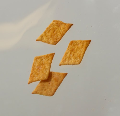 Cheddies® Spicy Cheddar Baked Cheesy Crackers Box Perspective: bottom