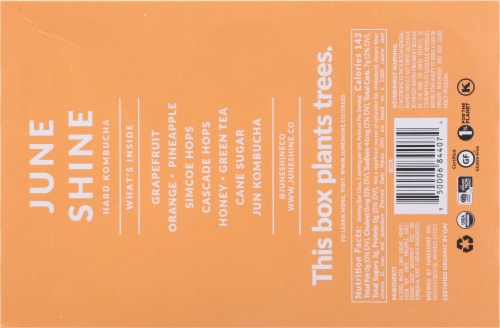 JuneShine Hopical Citrus Hard Kombucha Perspective: bottom