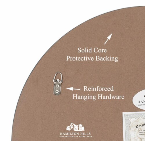 Hamilton Hills 24  Round Natural Brushed Stainless Steel Mirror Perspective: bottom