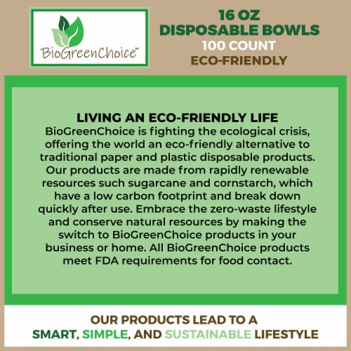 16 oz Eco-Friendly Disposable Soup Bowl (100 Count) Perspective: bottom