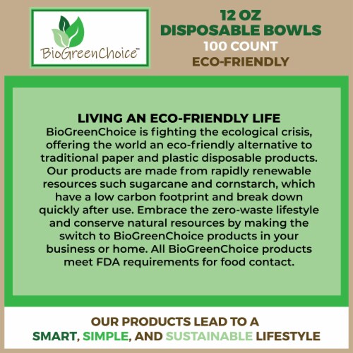 12 oz Eco-Friendly Disposable Soup Bowl (100 Count) Perspective: bottom