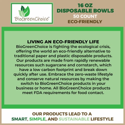 16 oz Eco-Friendly Disposable Soup Bowl (50 Count) Perspective: bottom