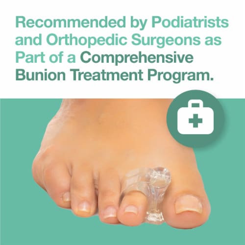 ZenToes Gel Toe Separators - Overlapping Toes, Bunion Corrector and Spacer - 4 Pack (Clear) Perspective: bottom