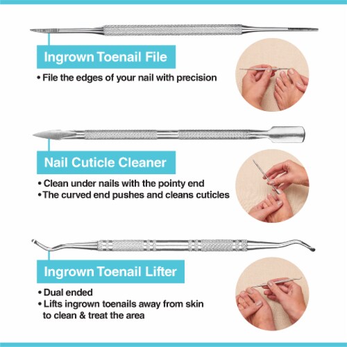ZenToes Toe Nail Clipper Professional Pedicure Tools Set for Thick and Ingrown Toenails Perspective: bottom