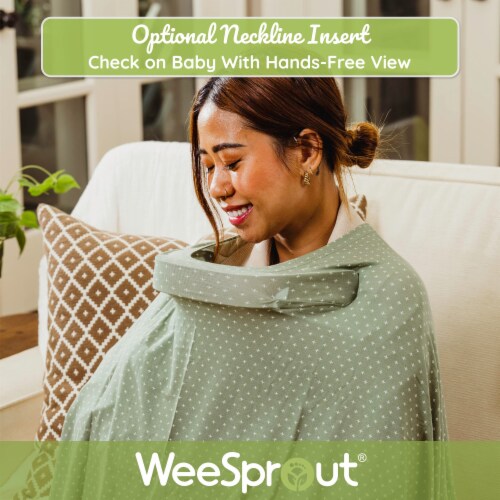 WeeSprout Nursing Cover for Breastfeeding, Soft & Breathable Nursing Poncho, Feeding Cover Up Perspective: bottom