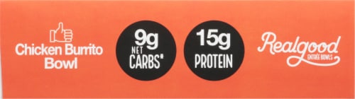 The Real Good Food Company Chicken Burrito Bowl Frozen Meal Perspective: bottom