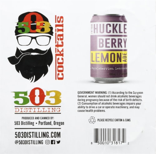 503 Distilling I'm Your Huckleberry Lemonade Cocktails Perspective: bottom