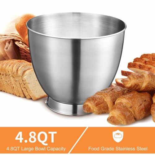 Geek Chef GSM45B Stainless Steel 4.8 Qt Bowl 12 Speed Baking Food Stand Mixer Perspective: bottom