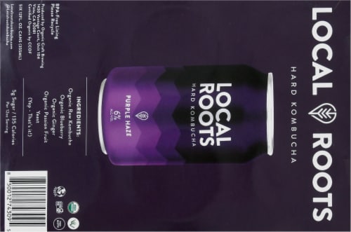 Local Roots Purple Haze Hard Kombucha Perspective: bottom